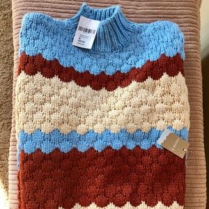 Forever 21 Colorblock Mock Neck Sweater